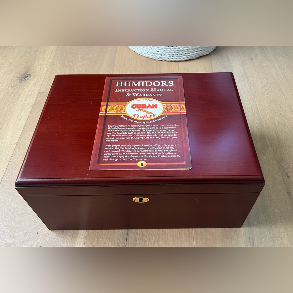 CUBAN CRAFTERS Classic Cherry Wood, Cigars, Humidor
